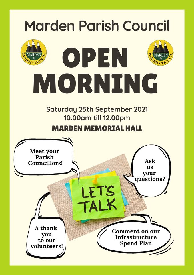 Marden Parish Council MPC Open Morning 25th September 2021