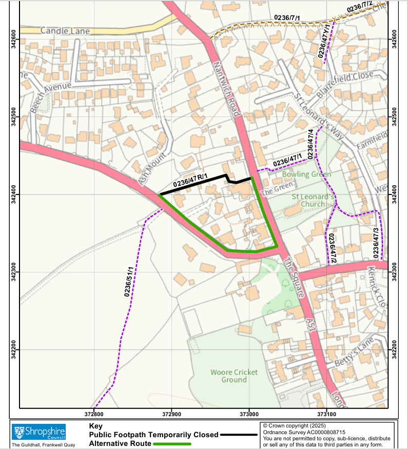Emergency Footpath Closure July 2025