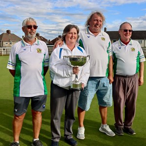 Winners (from left to right) Captain Graham Patrickson, Moira Holroyd, Paul Bailey and John Holroyd.