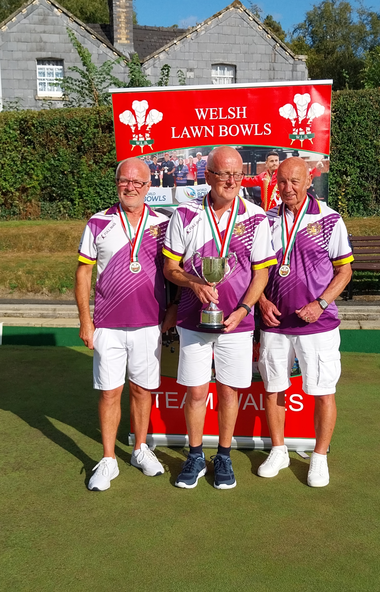 2025 Welsh Senior Triples Champions - David Townsend, Peter Rogers, Geoff Whittaker, & Scott Howell
