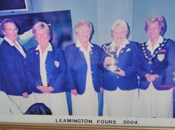 Ann Cusdin, Jenny McConnell, Jean Duquemin & Joyce Morrell.  Runners Up County 4's 2004