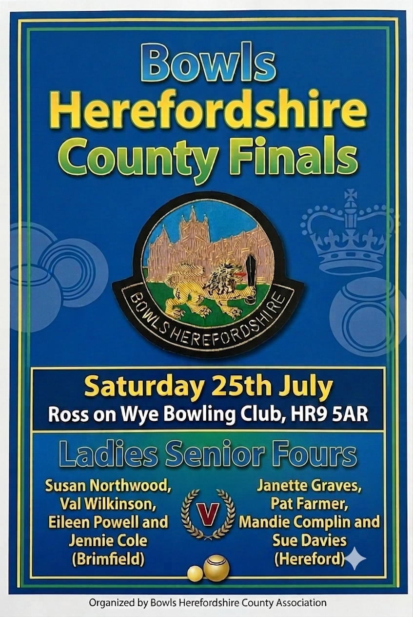 Bowls Herefordshire Ladies Senior Fours