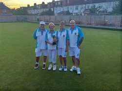 2021 Surrey Mixed Fours Winners - John Allan, Babs Payne, Sarah Austin, Martin Rice