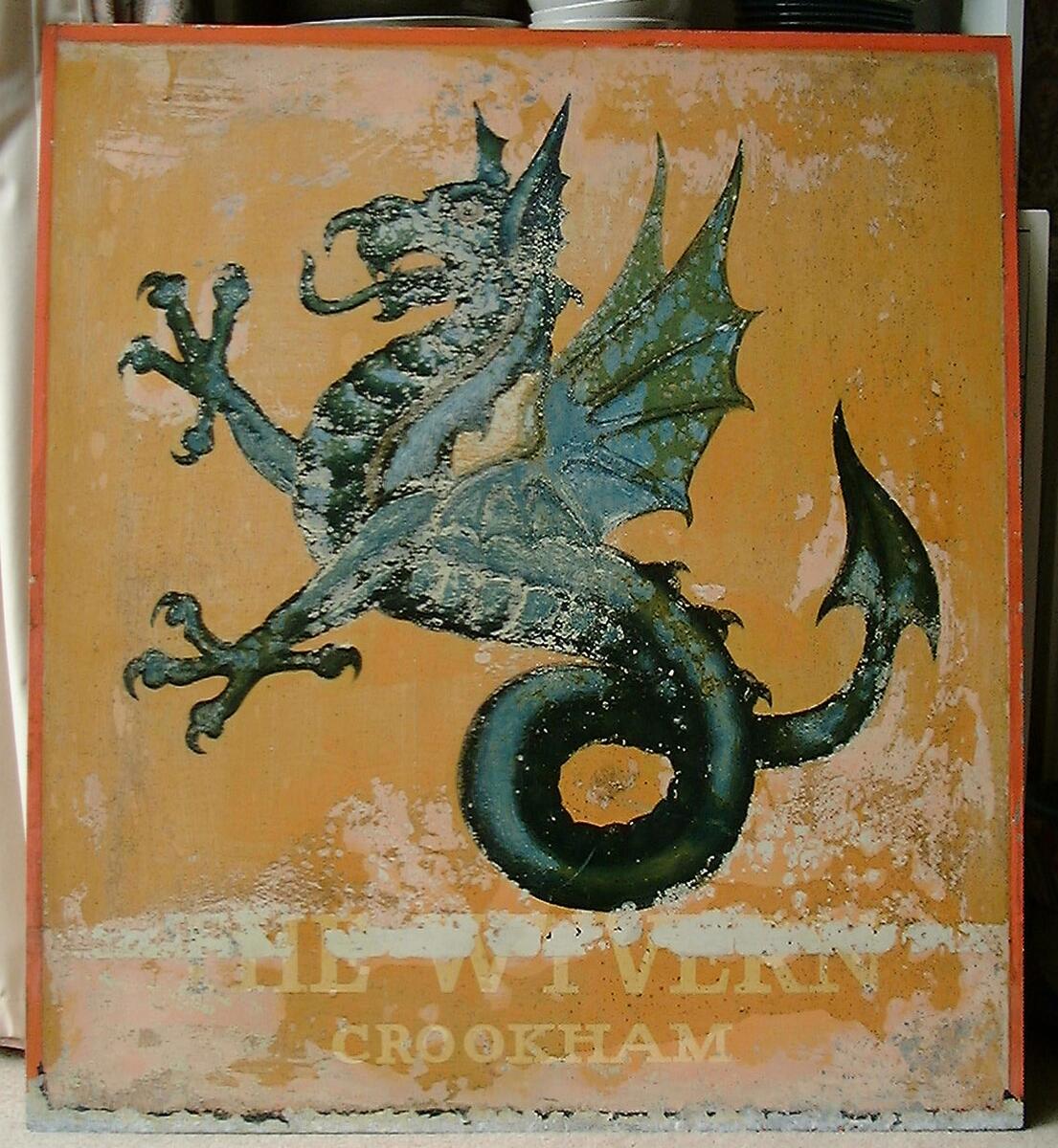 The Wyvern pub sign, Church Crookham, part of our logo