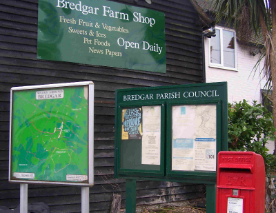 Noticeboard in front of Bredgar Farm Shop