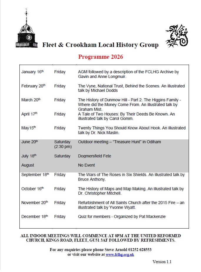 Fleet and Crookham Local History Group Talks