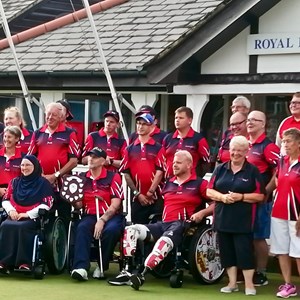 Margaret Smith MBE Shield: The victorious North team captained by Colin Wagstaff.
