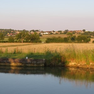 View of Seend Cleeve from canal