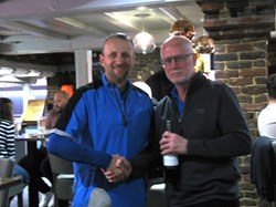 Ian takes the winners prize after a three way countback!