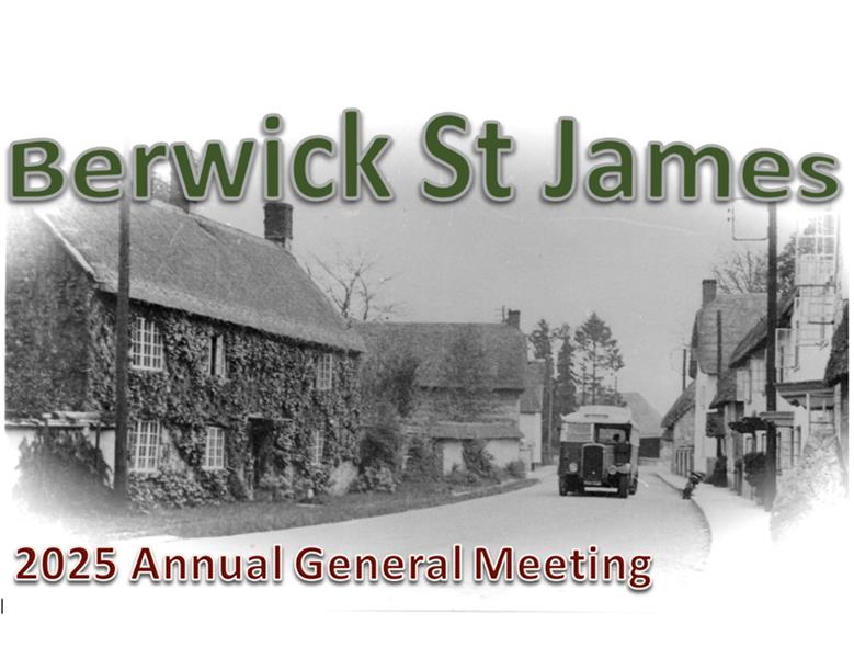 Berwick St James Parish Village Meeting - 29th May '25 Berwick St James Parish Village Meeting - 29th May '25