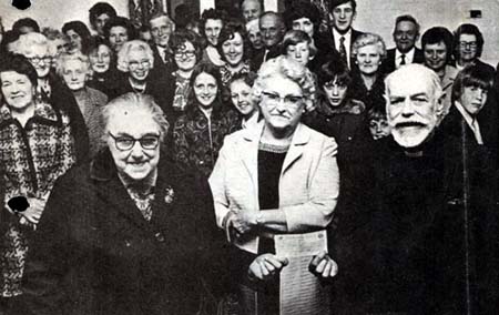 Parishioners Gift To Vicar - The Bucks Herald (April 25th 1974).  In the foreground of the picture are Mrs. Kirby (left) and the Rev. and Mrs. Greaves.