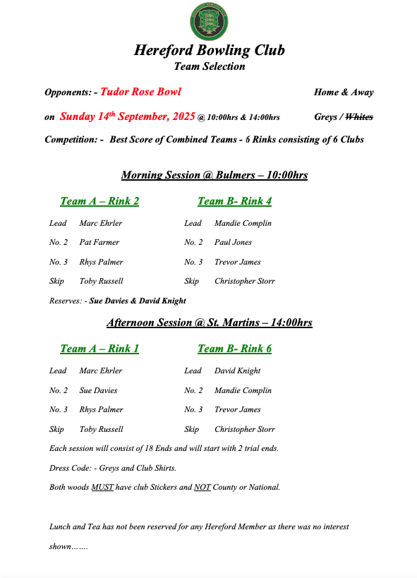 For Full Draw see Page 2