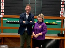 West Dorset MP Edward Morello with Club President Maureen Jones