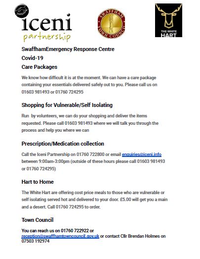 Swaffham Town Council CORONAVIRUS COVID 19 Swaffham Town Council CORONAVIRUS COVID 19