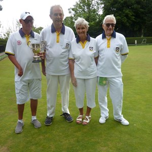 Drawn Pairs - the two teams who played.  The Winners were  Mark Taylor and Terry Matthews;  Runners up : Pat Vinten and Robert Phelps.