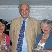 Sally Warner, Sir George Young and Ros Blackman at the celebration of their  25 years' service to the Parish Council