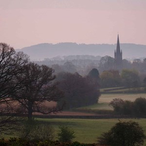05. Weobley Church spire at dawn