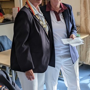 Jean Ashton receiving her County  Badge
