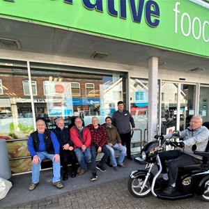 We installed a bench at the front of the Co-op in Highcliffe