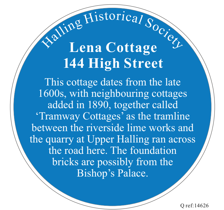 Halling Historical Society Plaque 15: Lena Cottage, 144 High St