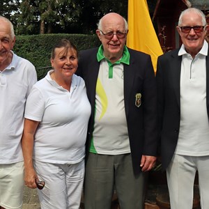 Novice Pairs runners up Leslie and Adrian