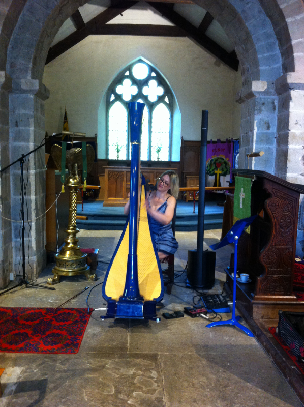 Jemima Phillips, Royal Harpist, performing at Cusop Church. It was a fabulous evening's entertainment!
