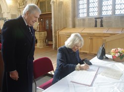 HRH signing the visitors book 2/12/2021 (photo: Colin Waldeck