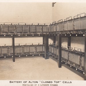 Battery of Alton Closed Top Cells Installed at a London Cinema c1930