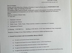 Thelbridge Parish Council P C Meeting 23rd  July 2025