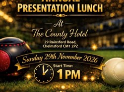 Chelmsford Bowls Club Presentation Lunch - Sunday 29 November