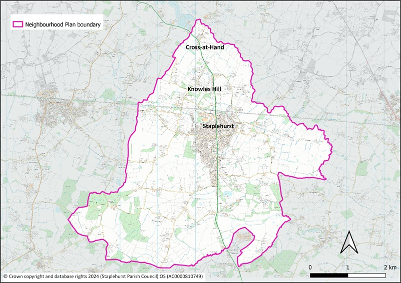 • Map showing the Staplehurst Neighbourhood Area • Map showing the Staplehurst Neighbourhood Area