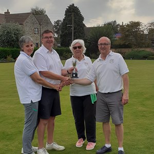 Mixed Pairs winners Annette Oliver & Richard Lambert on right with runners up Liz Dyer & Jack Warner
