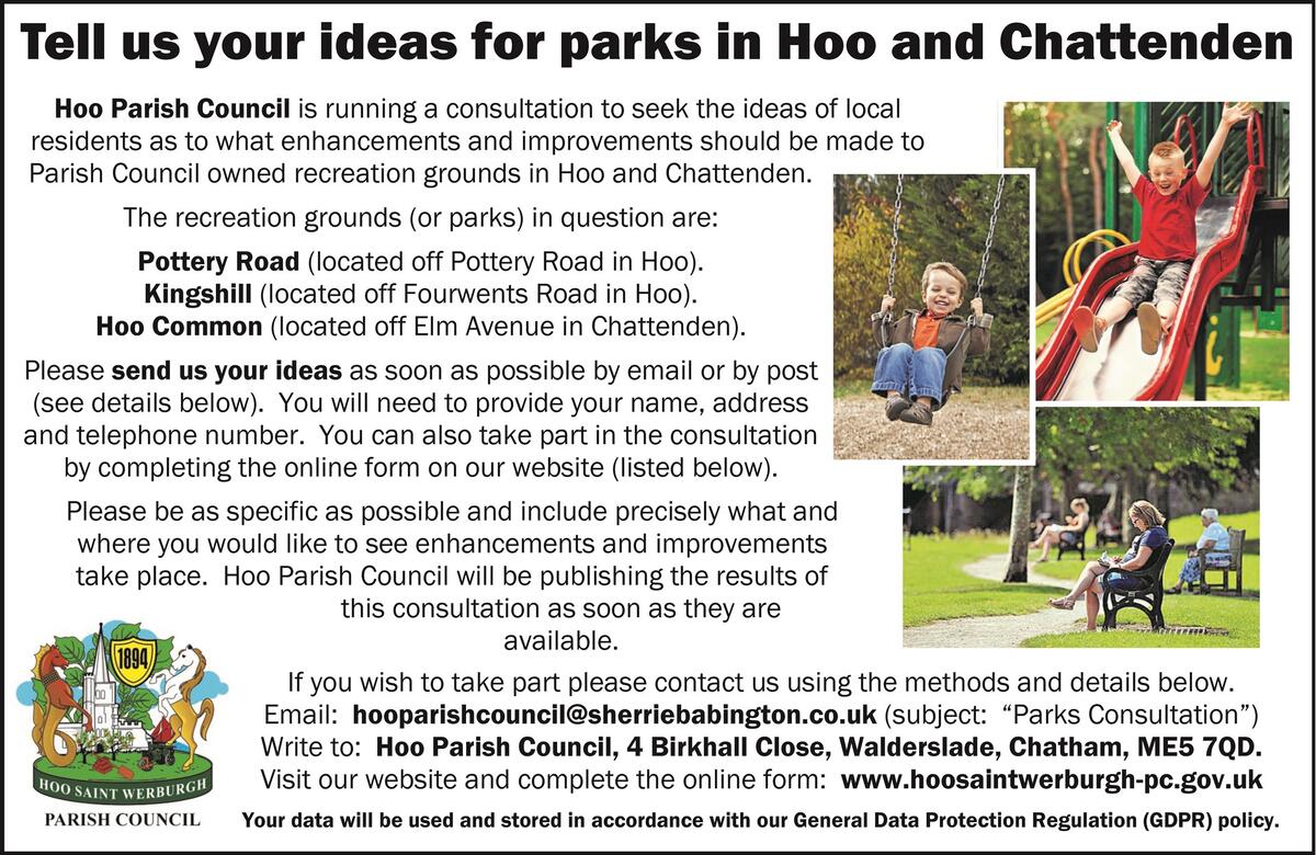 Hoo Parish Council Parks Consultation Hoo Parish Council Parks Consultation