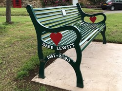 New bench on The Green, installed June 2021.