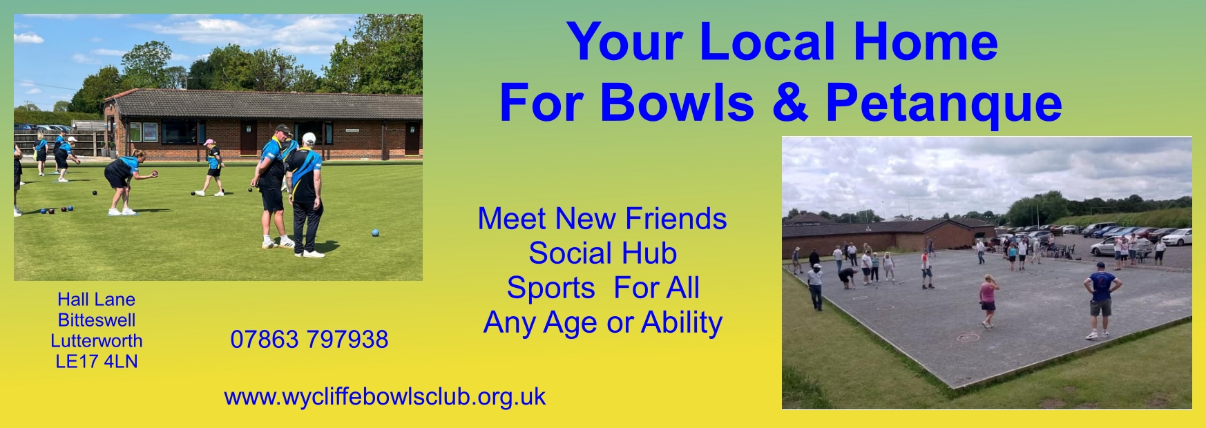Wycliffe Bowls Club Home Wycliffe Bowls Club Home