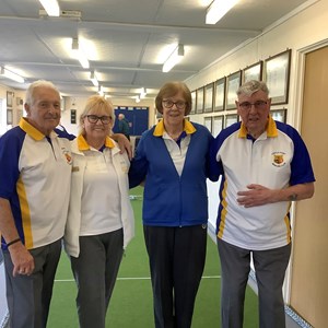 Select Pairs Winners: Joan Robson and George Emmins (on the right) Runners-up: Carol Stewart and Dave Hall