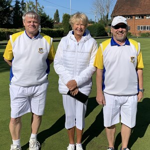 John Puttock Trophy Finalists -  Kevin & Perry with marker Sue