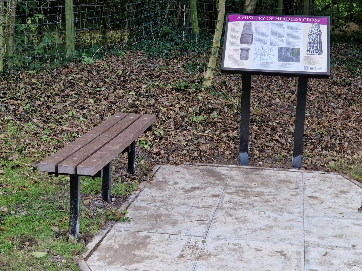 New bench and information board