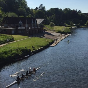 Rowers on River Severn, Shrewsbury