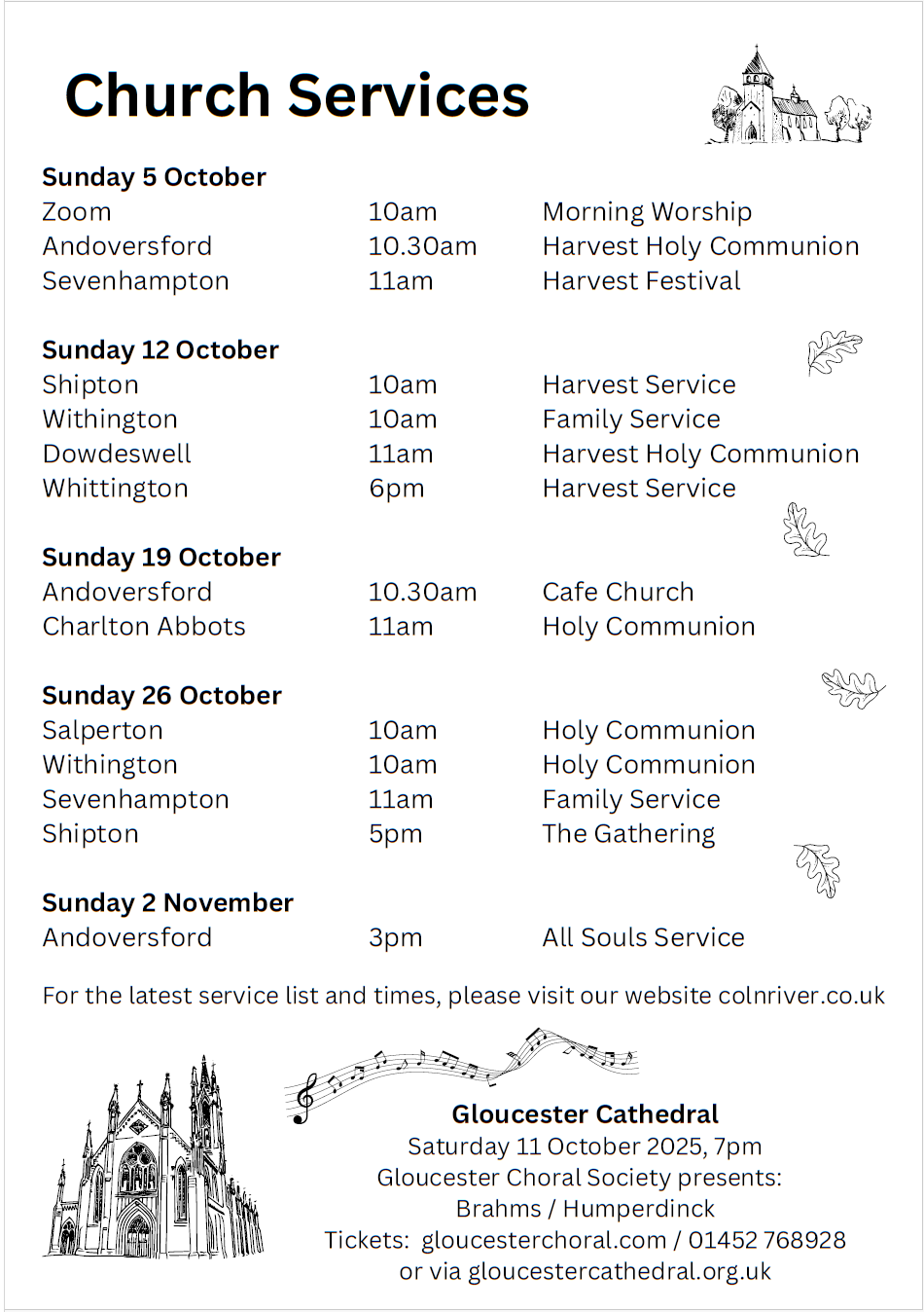 Shipton Village Church Services