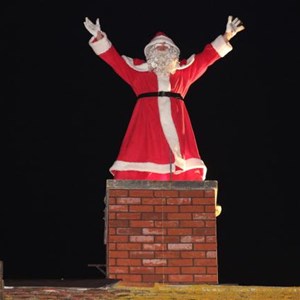 Santa on the chimney