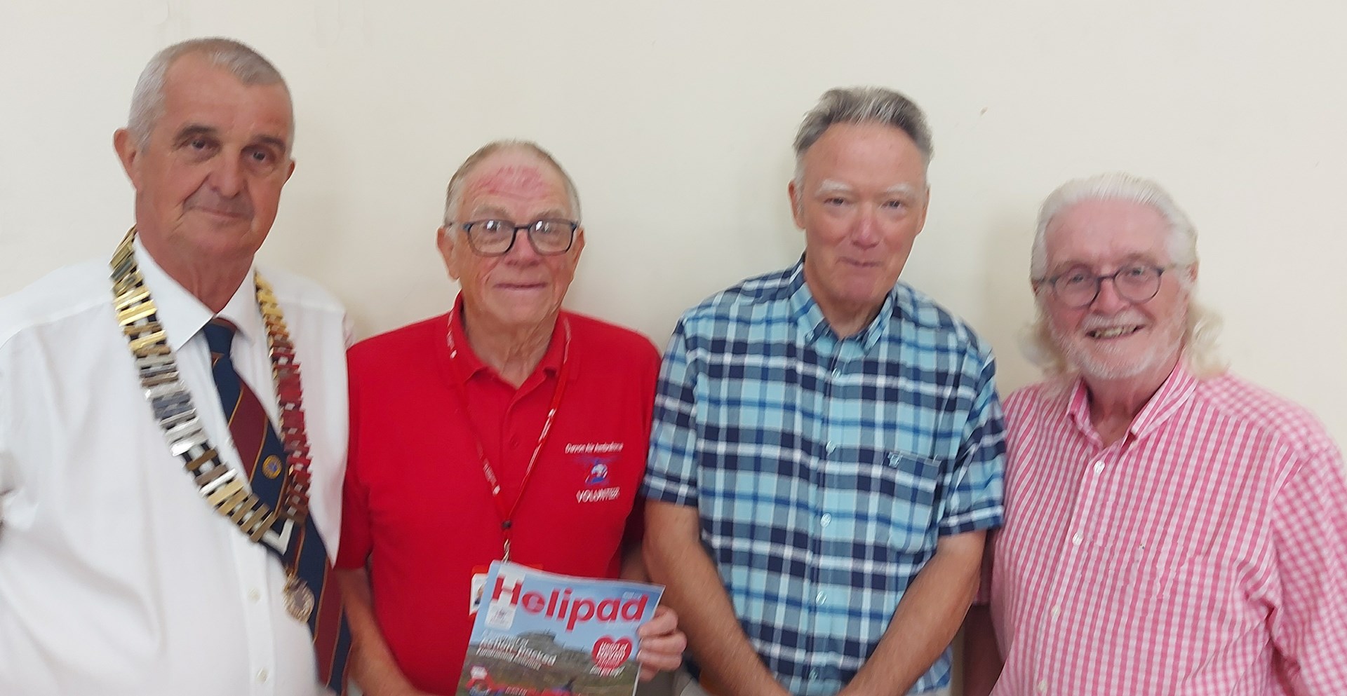 L-R: Chairman John Pearce; Speaker Tony Cannon (Devon Air Ambulance); Member David MacVeigh & Vice Chairman Keith Underhill L-R: Chairman John Pearce; Speaker Tony Cannon (Devon Air Ambulance); Member David MacVeigh & Vice Chairman Keith Underhill