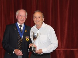 President John Newland with Martin French winner of the Novice  Cup