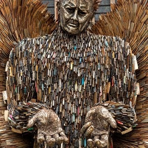 Knife Angel at Hereford Cathedral