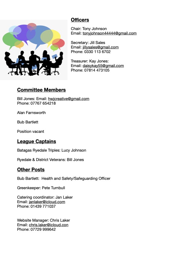 Helmsley Bowling Club Club Management