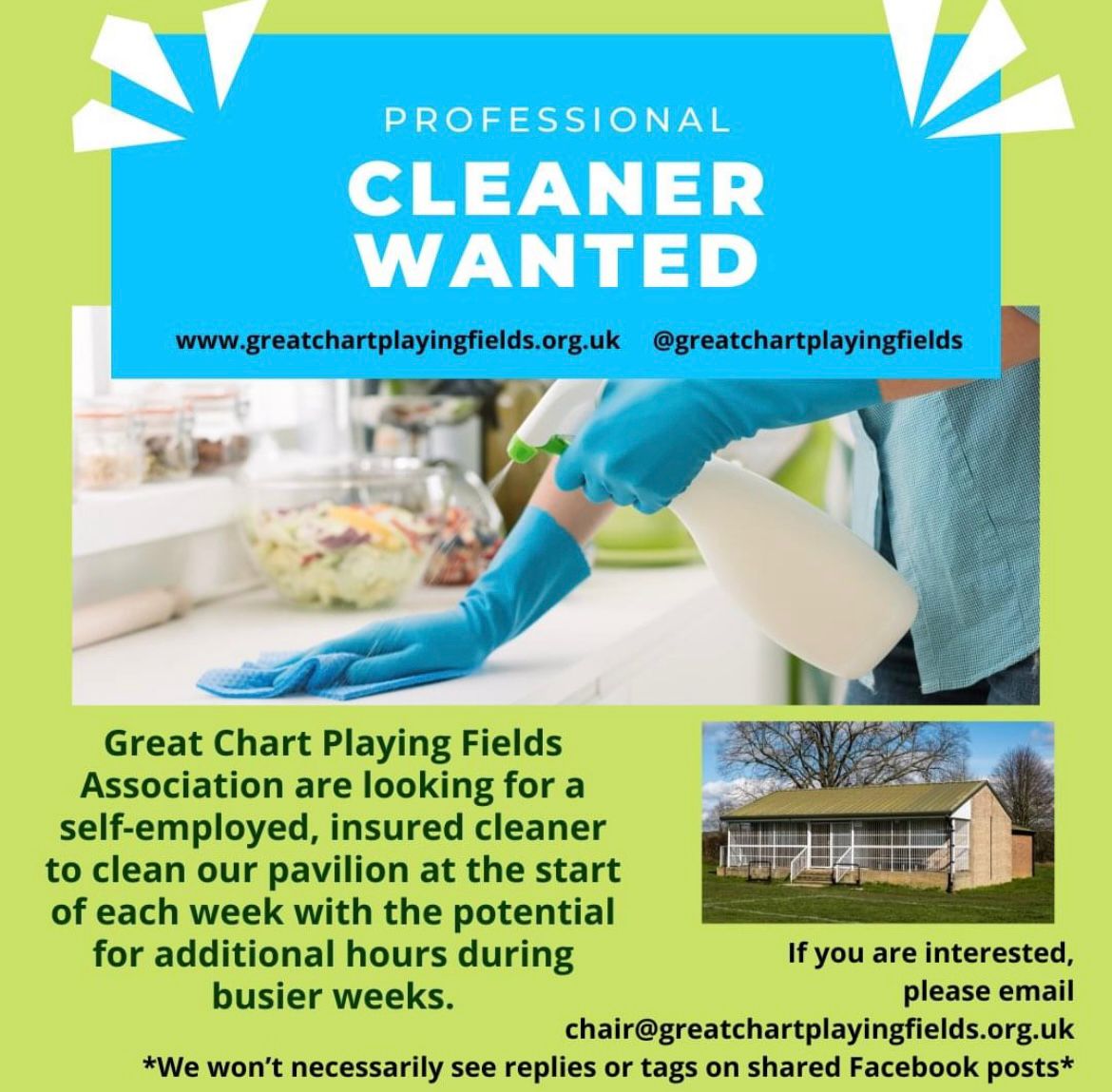 Great Chart Playing Fields Vacancies