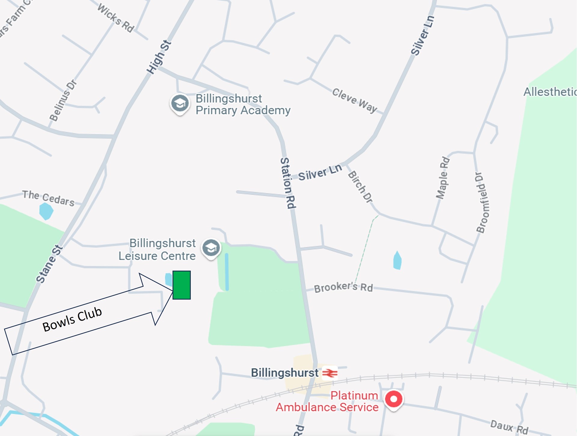 Billingshurst Bowling Club Directions Billingshurst Bowling Club Directions