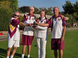 2026 Drawn Fours winners: L-R Chris Emmett, Dave Bullock, Lorraine Walters and John Townley