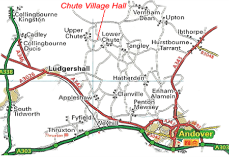 Chute Village Hall How to Find Us