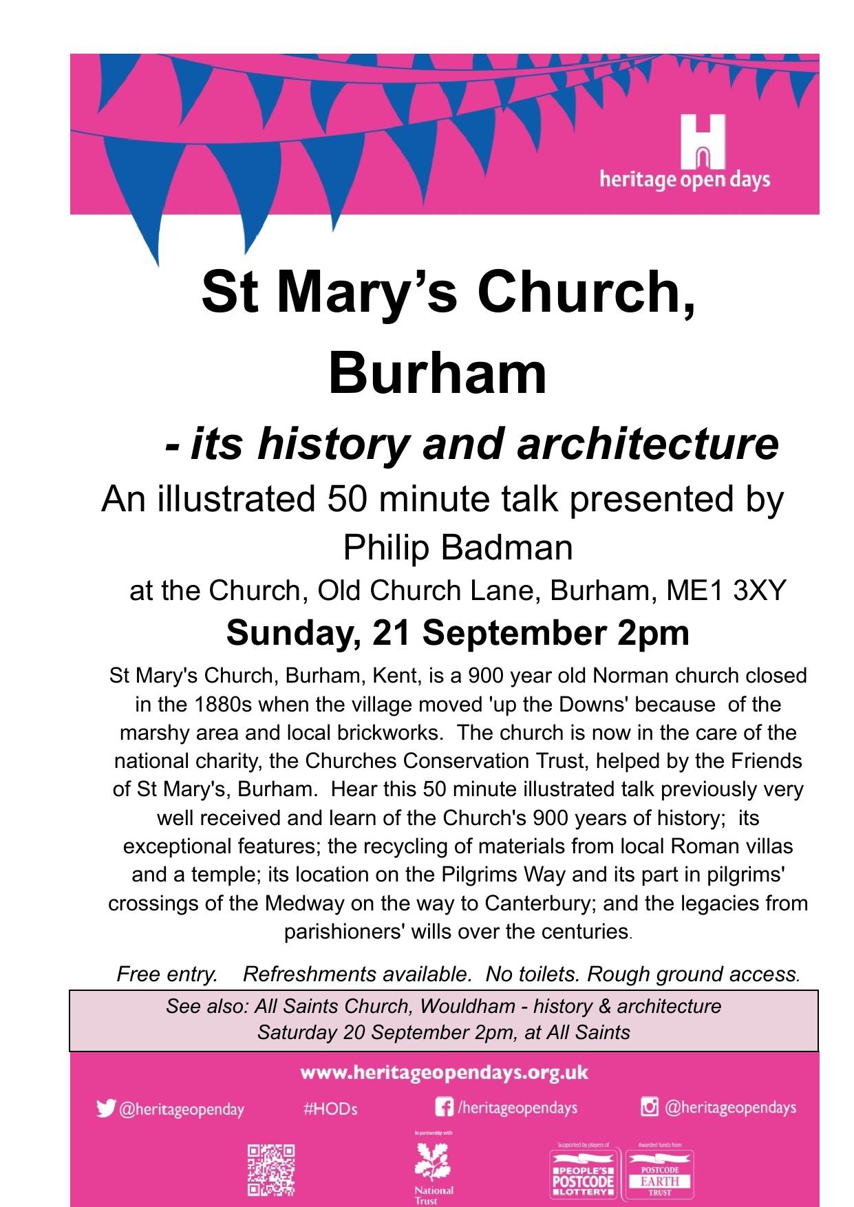 Friends of St Mary's Church, Burham Events Friends of St Mary's Church, Burham Events